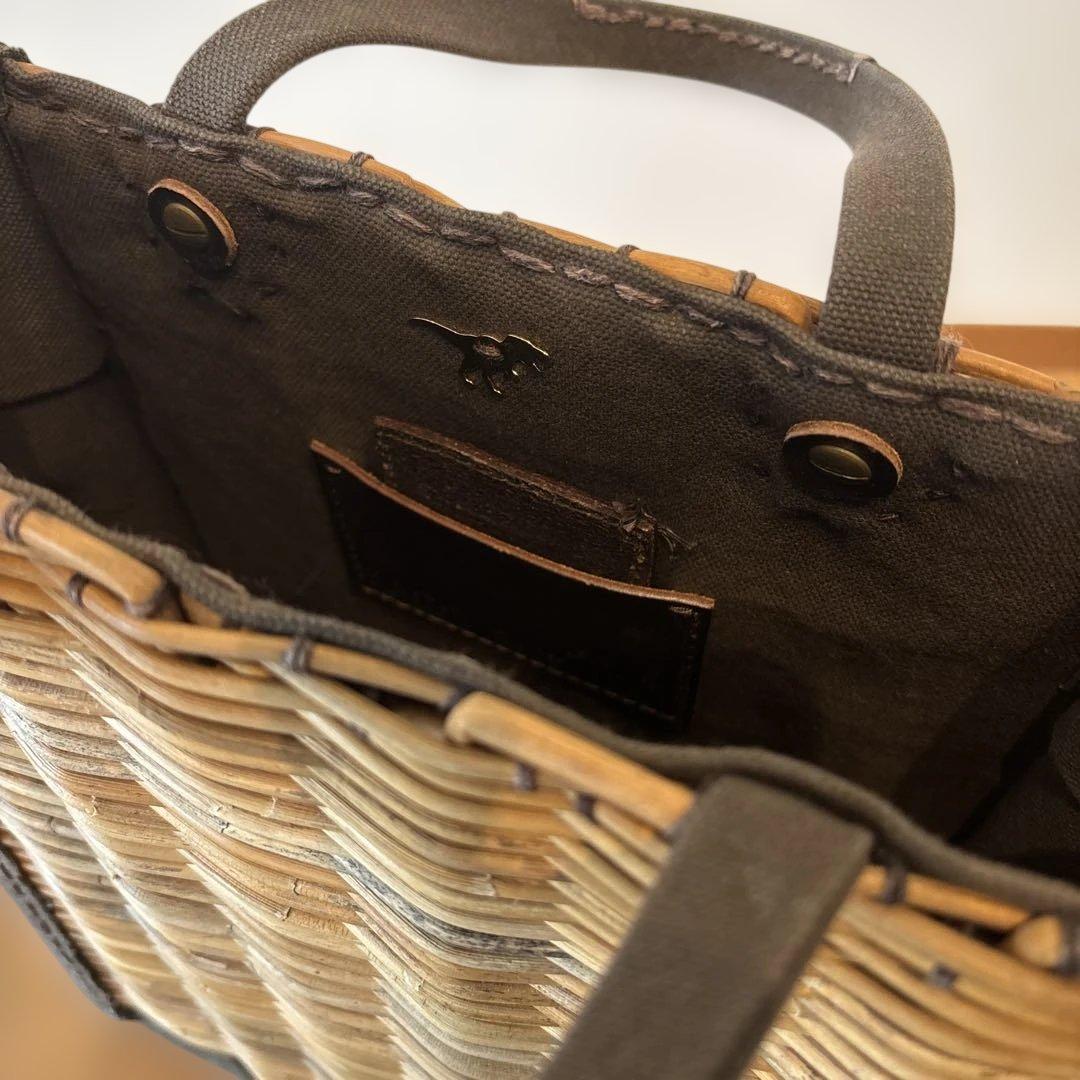 【限定値下げ⭐︎】エバゴス　かご袋　カーキ　ebagosトートバッグ　恐竜シリーズ