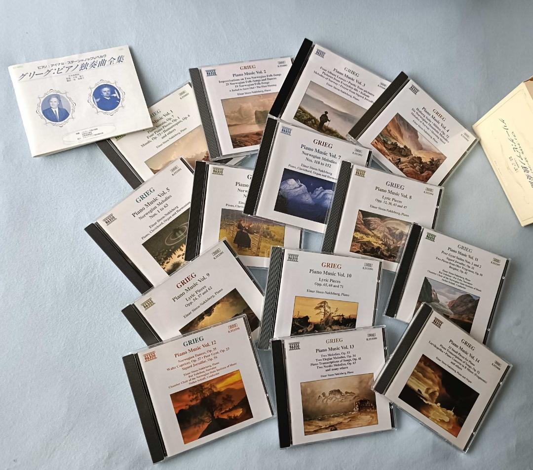 グリーグ：ピアノ独奏曲全集 アイナル=ステーン・ノックレベルグ 14枚組
