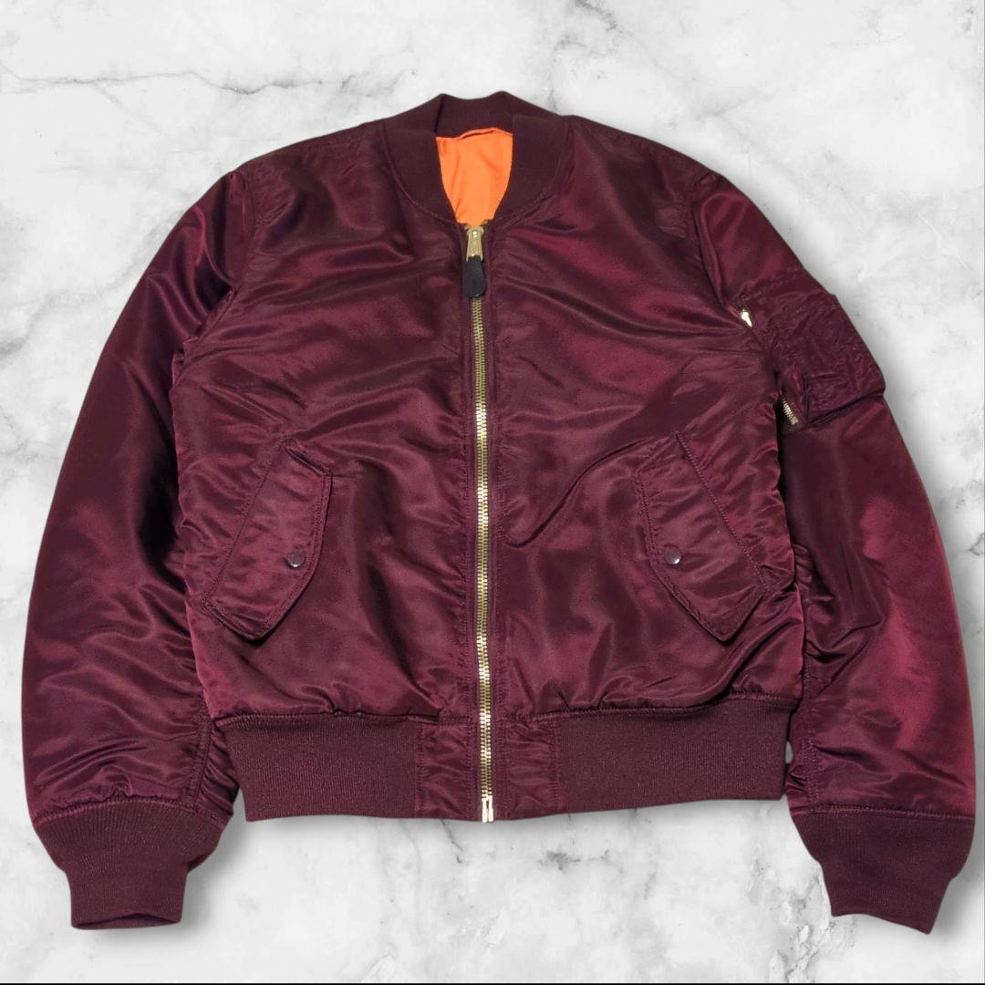 極美品♢アルファインダストリーズ MA-1 リバーシブル ボルドー XL 希少