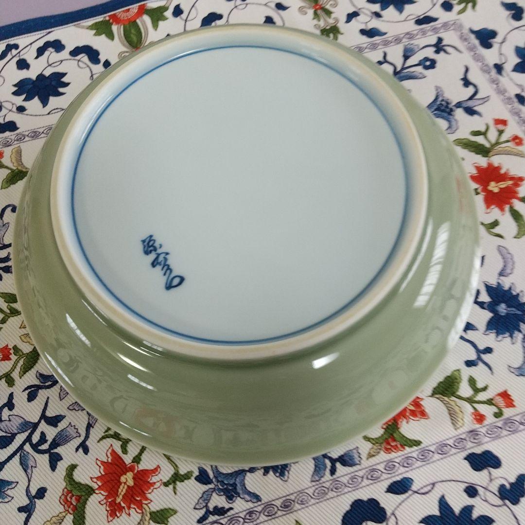 ほんまる⭐️青磁木ノ葉文のサラダ皿①&ソーサー③
