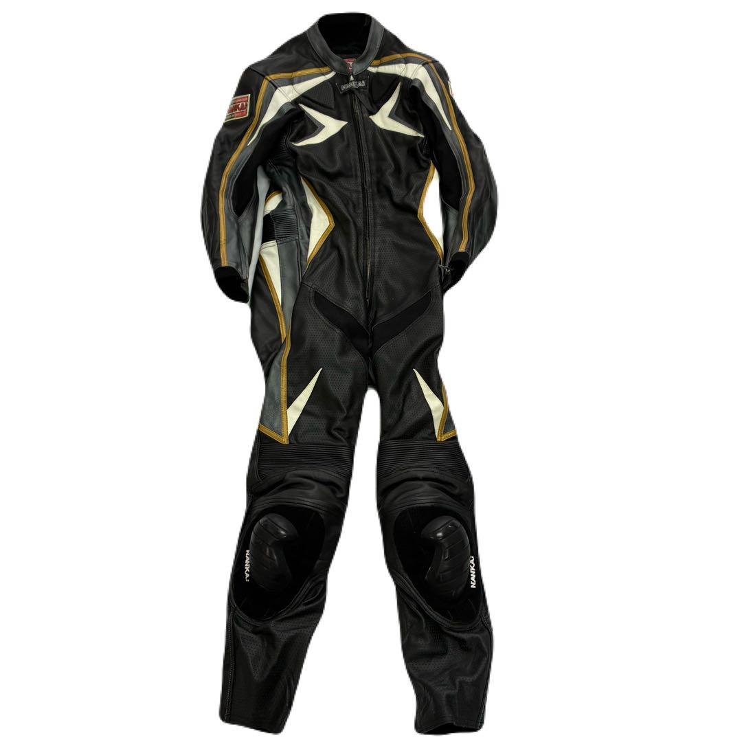【正規品】MFJ公認 レザーレーシングスーツ 革ツナギ ナンカイ 南海 Lサイズ