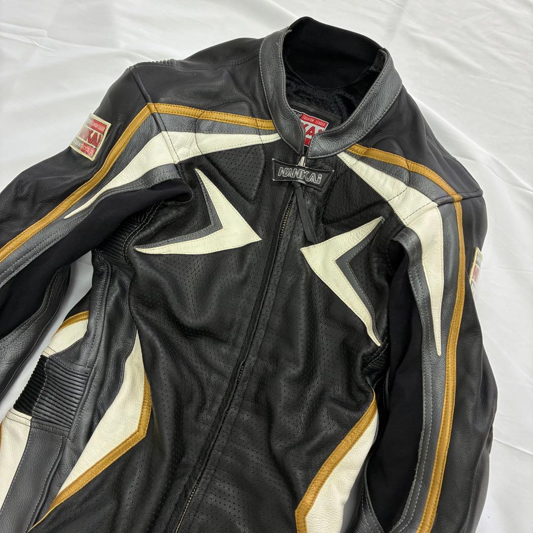 【正規品】MFJ公認 レザーレーシングスーツ 革ツナギ ナンカイ 南海 Lサイズ