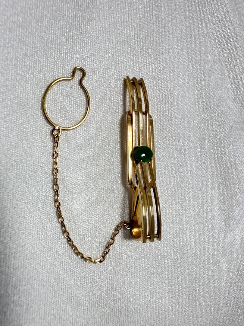 あ*3様 【金相場高騰】K18 タイピン チェーン付き 総重量約3.8g