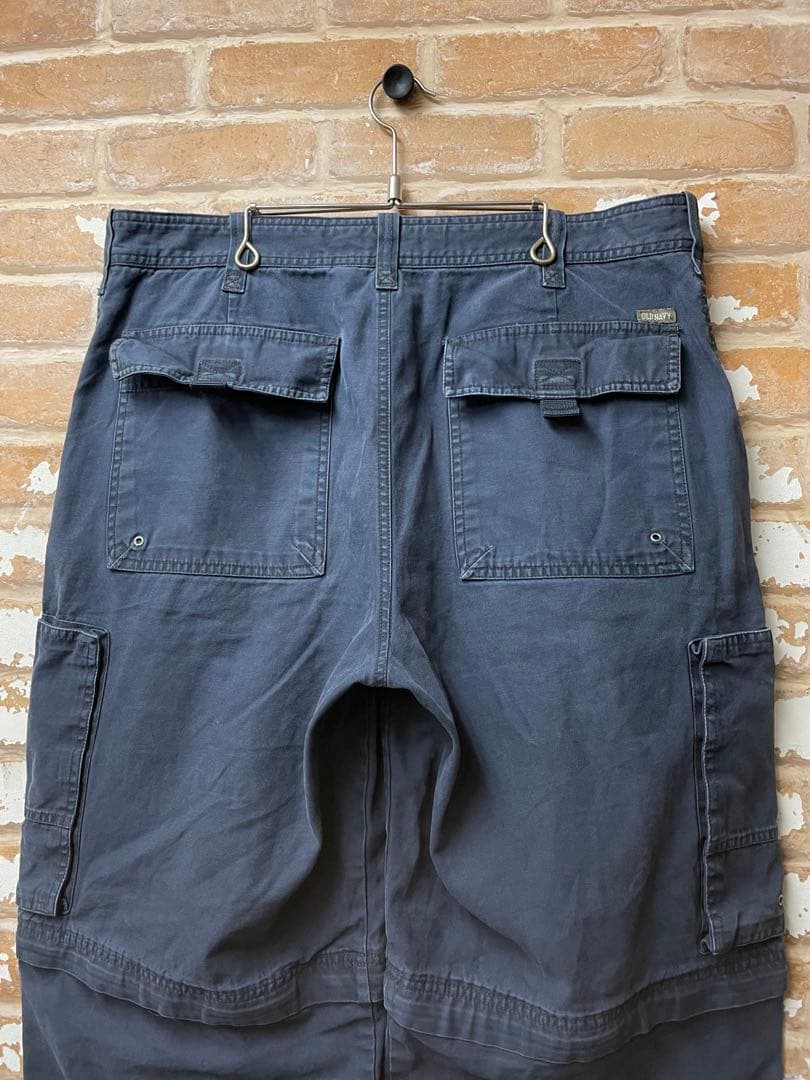 90s OLD NAVY カーゴパンツ オールドネイビー　2way ネイビー