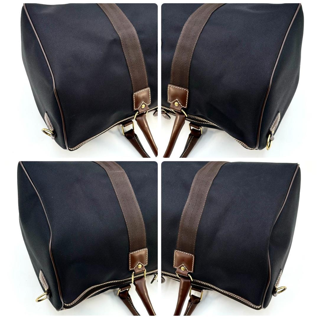 HUNTING WORLD 旅行用バッグ ボストンバッグ キャンバス レザー 黒