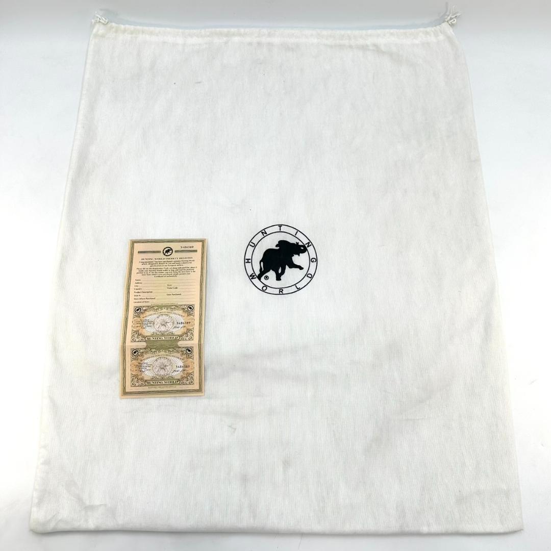 HUNTING WORLD 旅行用バッグ ボストンバッグ キャンバス レザー 黒