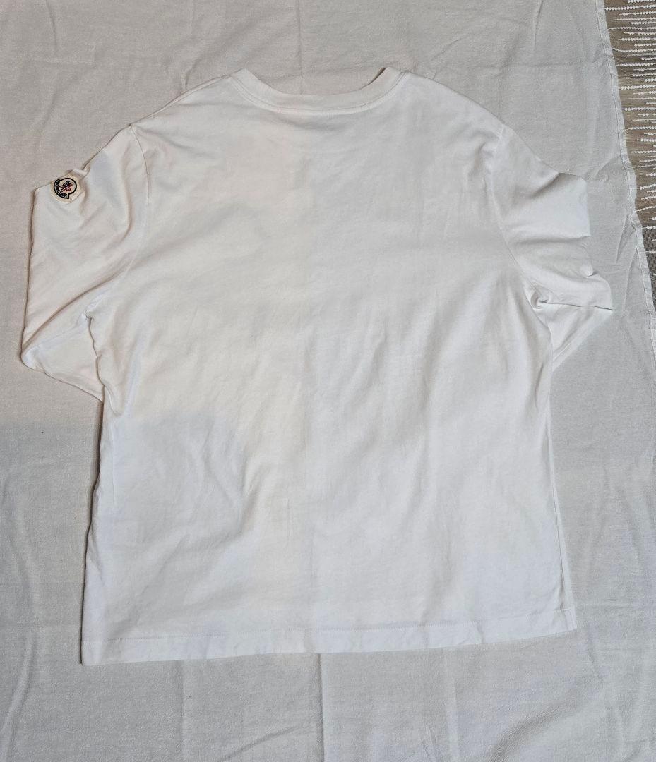 美品 MONCLER ホワイト 長袖カットソー Tシャツ