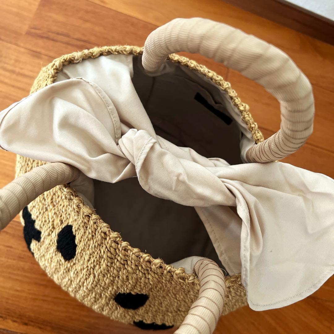 ユウ‼️タグなし新品♡a-jolie(アジョリー)♡ニコちゃんカゴバッグ♡