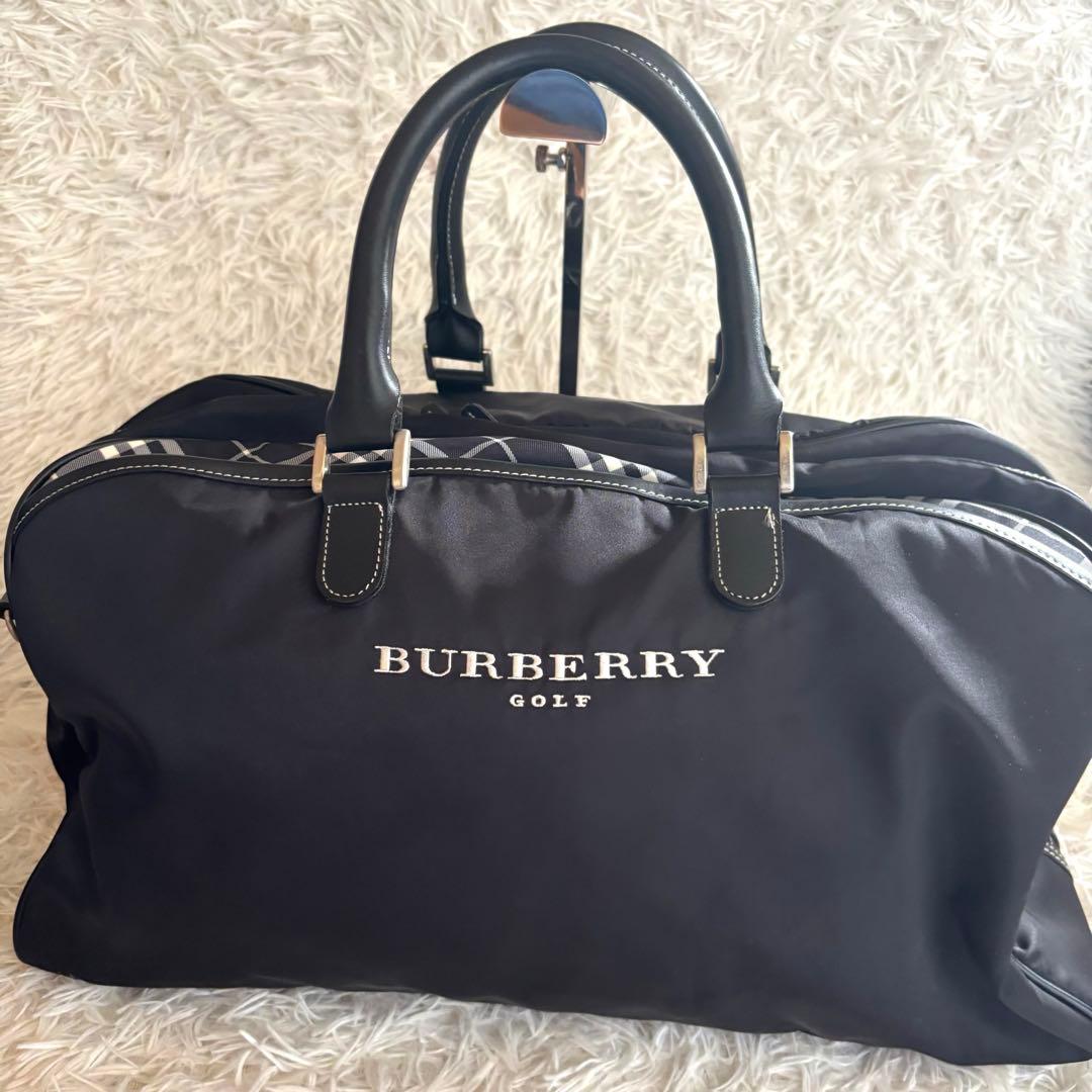【美品・使用感少】バーバリー ゴルフ ノバチェック 2way ボストンバッグ