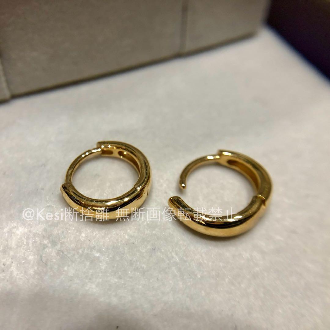 【本日タイムセール】STAR JEWELRY K18 クリックフープピアス