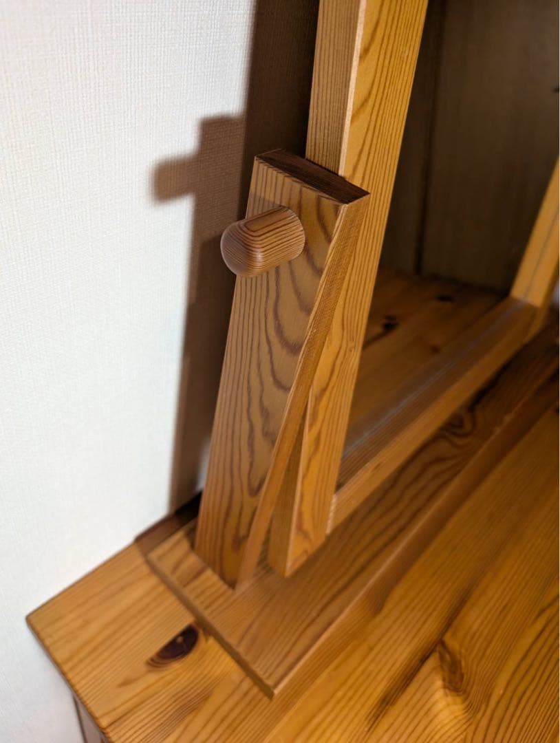 ■送料込■無印良品 ドレッサー パイン材 デスク コスメ台 化粧 鏡 卓上ミラー