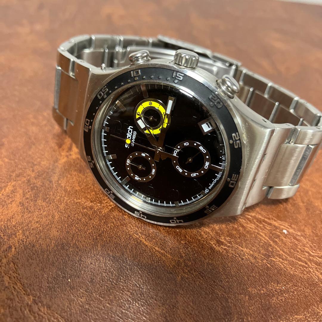 SWATCH IRONY スウォッチ アイロニー クロノグラフ 黒 シルバー