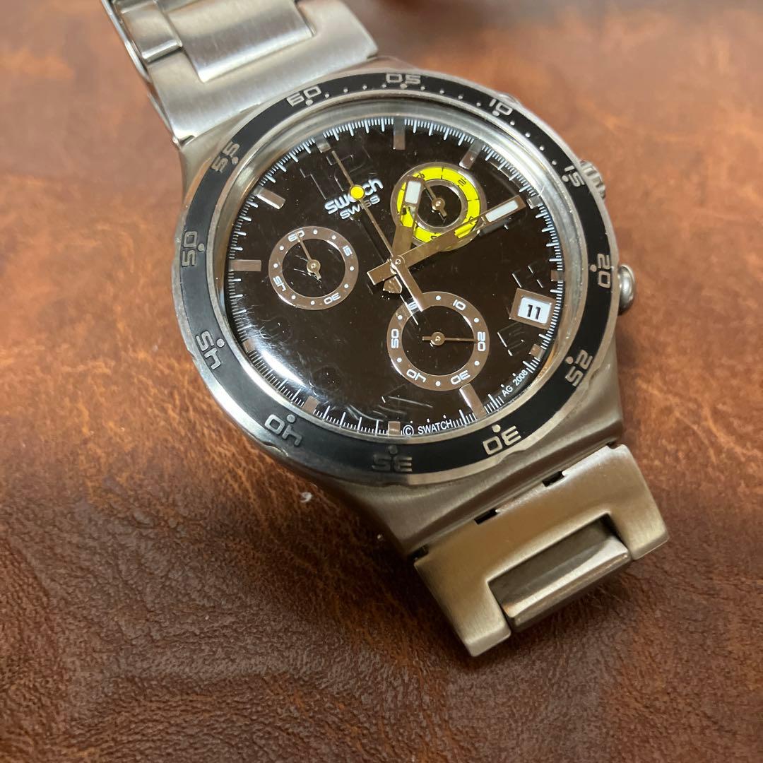 SWATCH IRONY スウォッチ アイロニー クロノグラフ 黒 シルバー