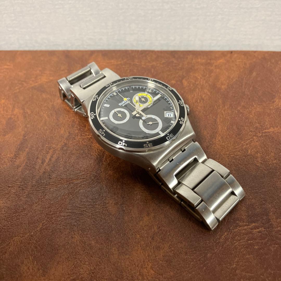 SWATCH IRONY スウォッチ アイロニー クロノグラフ 黒 シルバー