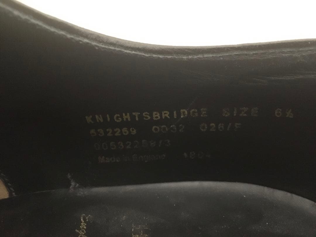 英国製紳士靴 ストレートチップ 黒 UK6.5F 25.5cm 冠婚葬祭ビジネス