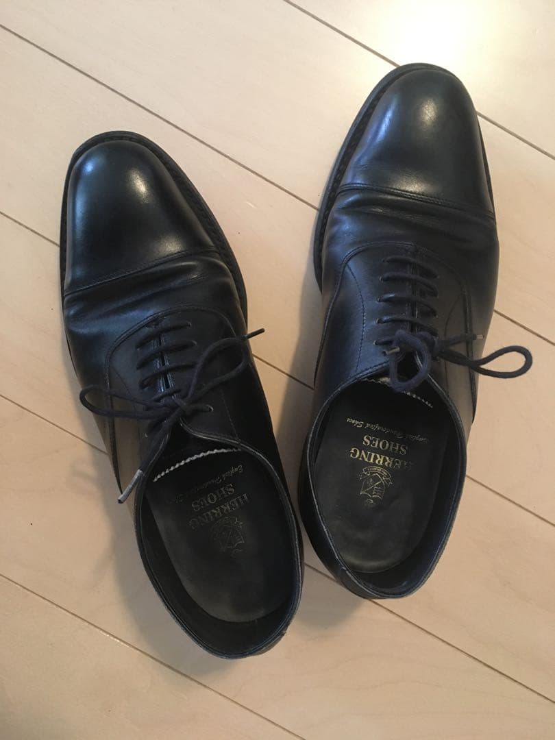 英国製紳士靴 ストレートチップ 黒 UK6.5F 25.5cm 冠婚葬祭ビジネス