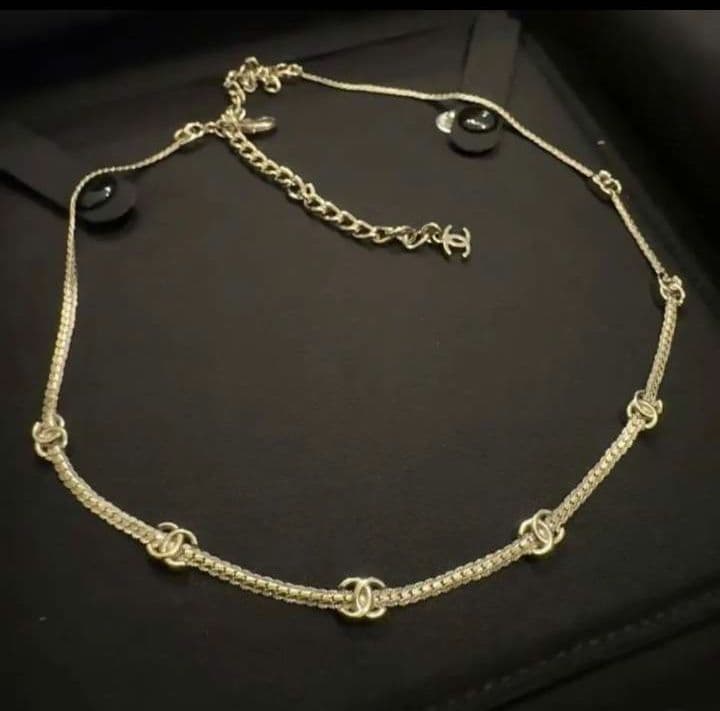 CHANEL CCロゴ メタル チョーカー ネックレス 【ゴールド】