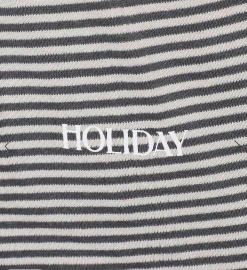 HOLIDAY ストライプ フリルオールインワン