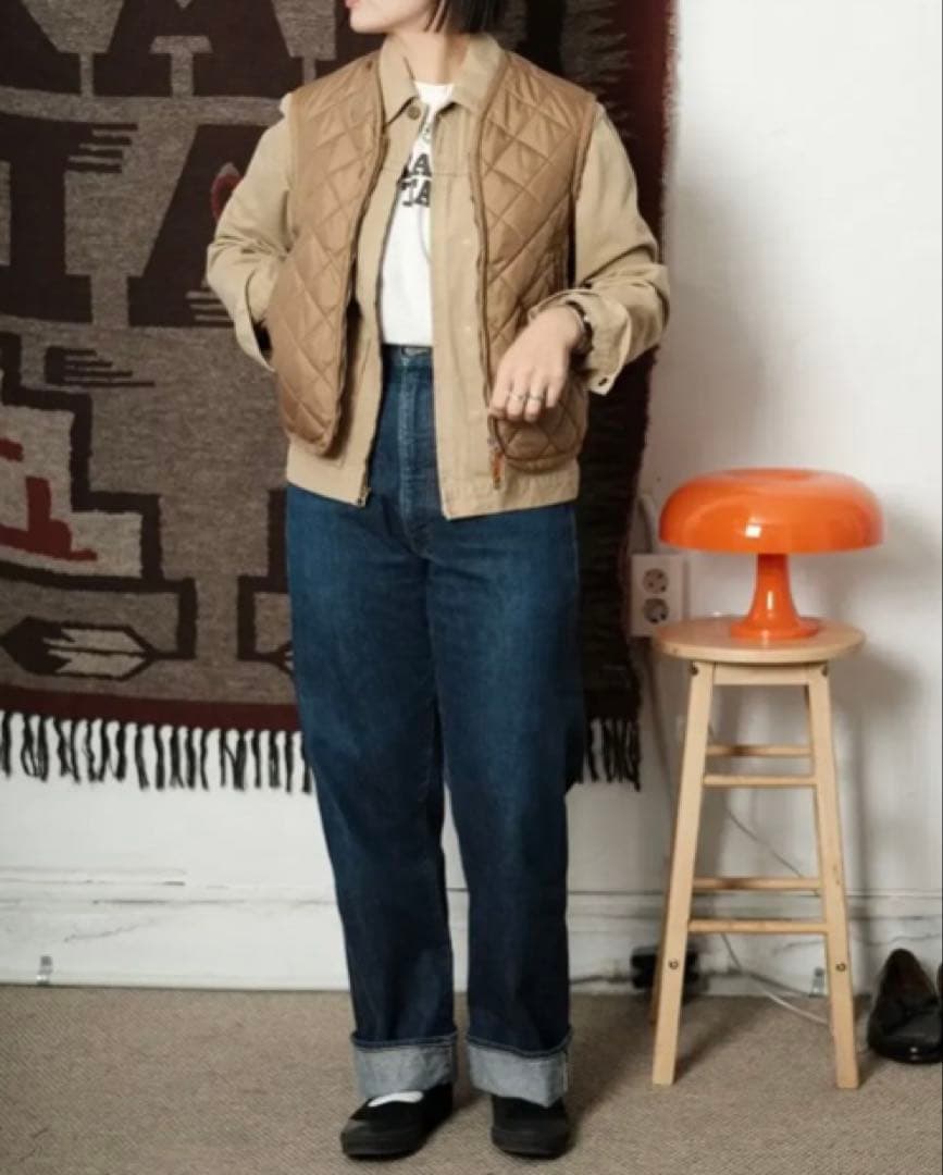 美品⭐️45R ナイロンキルティングベスト　プリマロフトサイズ1