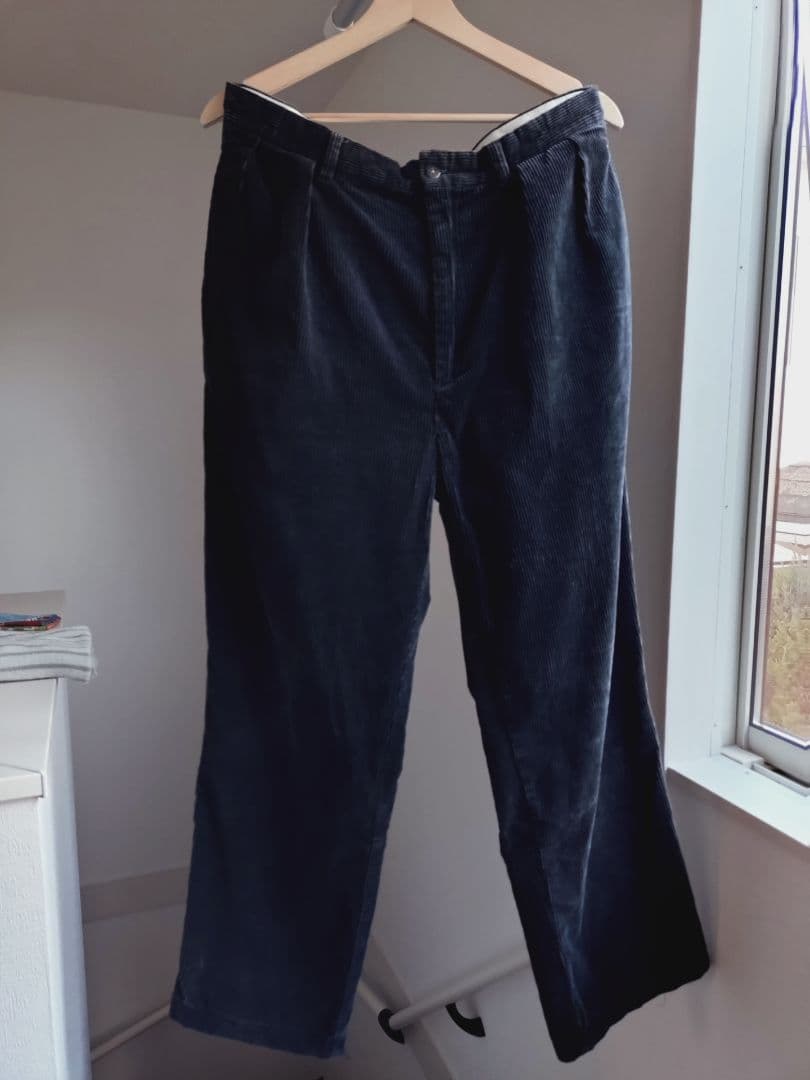 90年代 ラルフローレン　コーデュロイパンツ　チャコール　ブラック　フェード