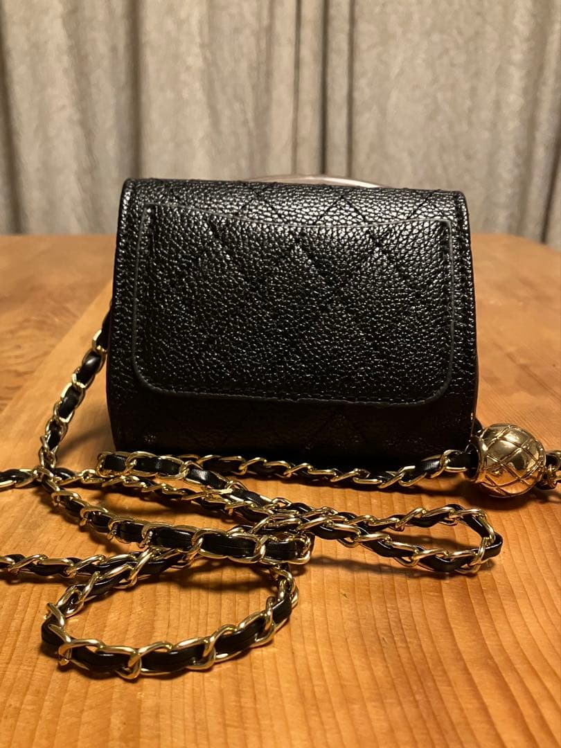 【非売品】CHANEL シャネル ブラックレザー ショルダーバッグ