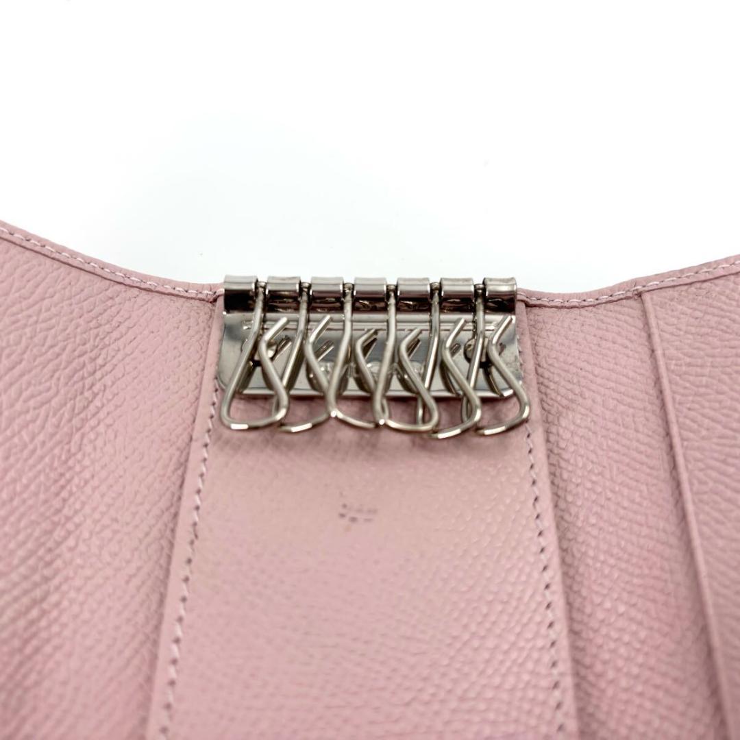 良品 BVLGARI ブルガリ キーケース 6連 レザー