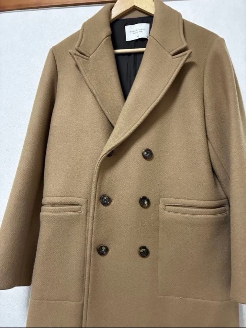 PUBLIC TOKYO ベージュ ダブルブレスト コート