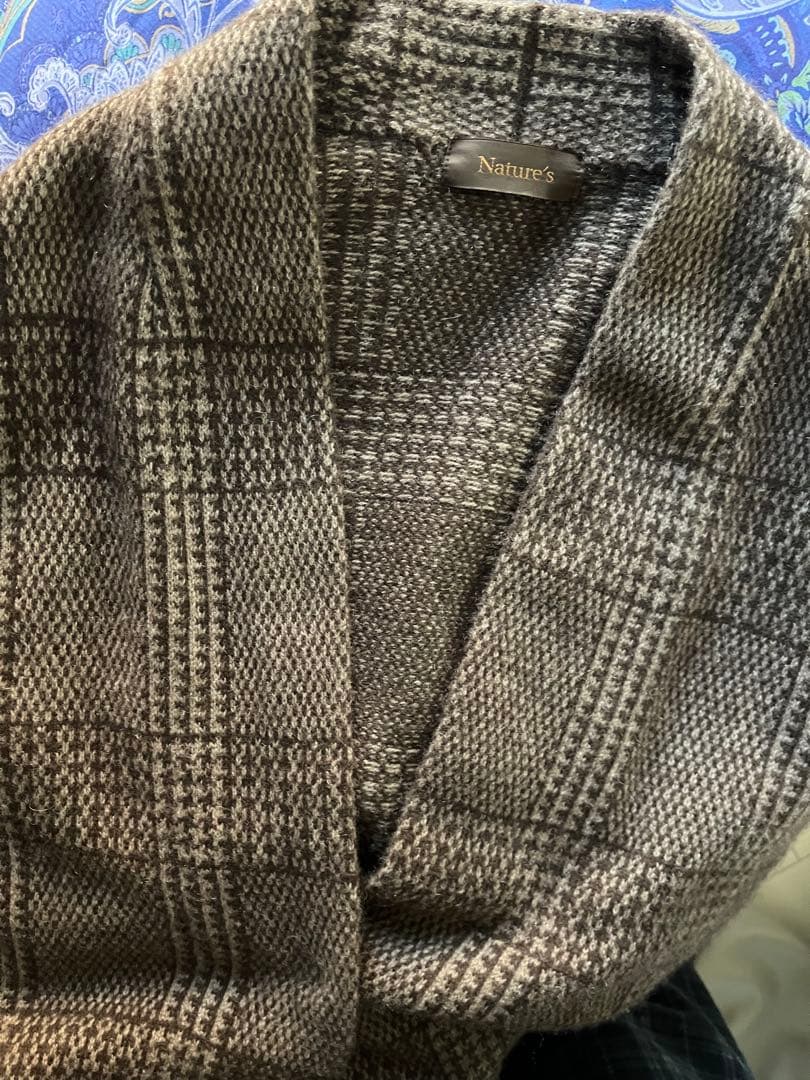 Ｎａｔｕｒｅ’s ネイチャーズ　ヤク100% チェック柄ジャガードコート