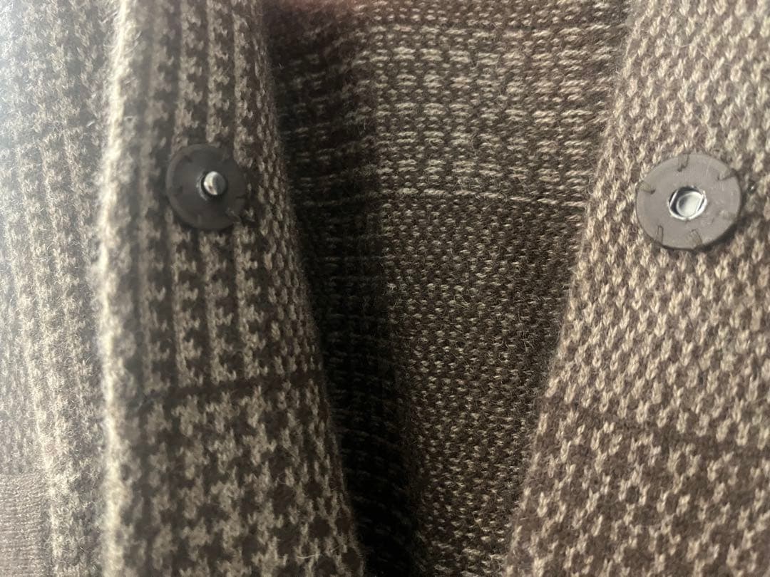 Ｎａｔｕｒｅ’s ネイチャーズ　ヤク100% チェック柄ジャガードコート