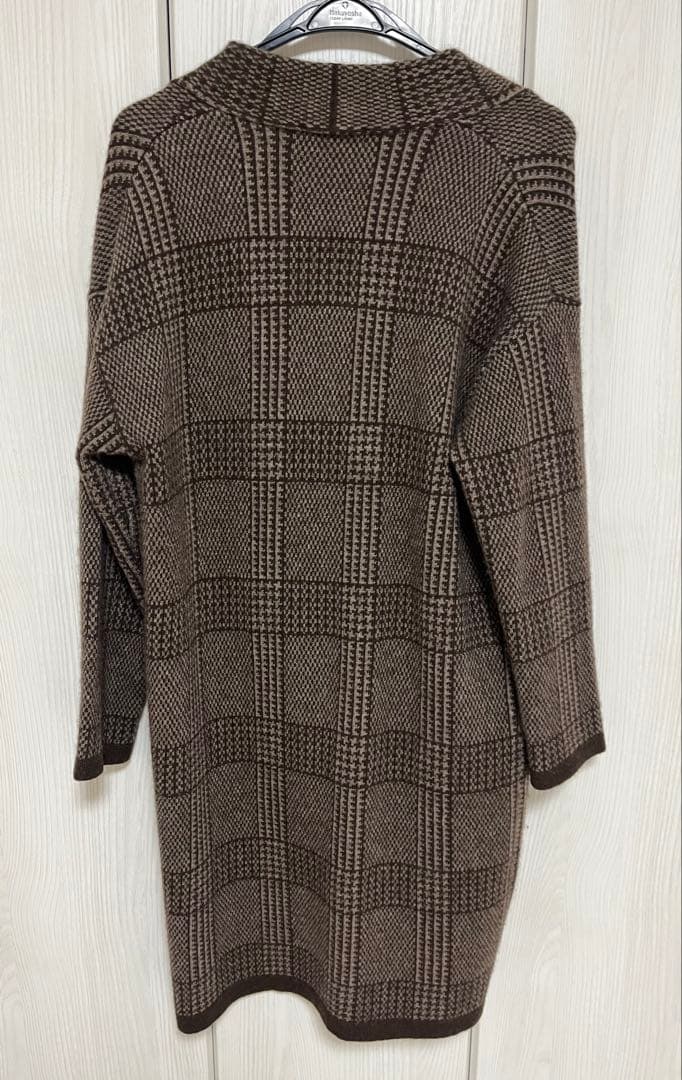 Ｎａｔｕｒｅ’s ネイチャーズ　ヤク100% チェック柄ジャガードコート