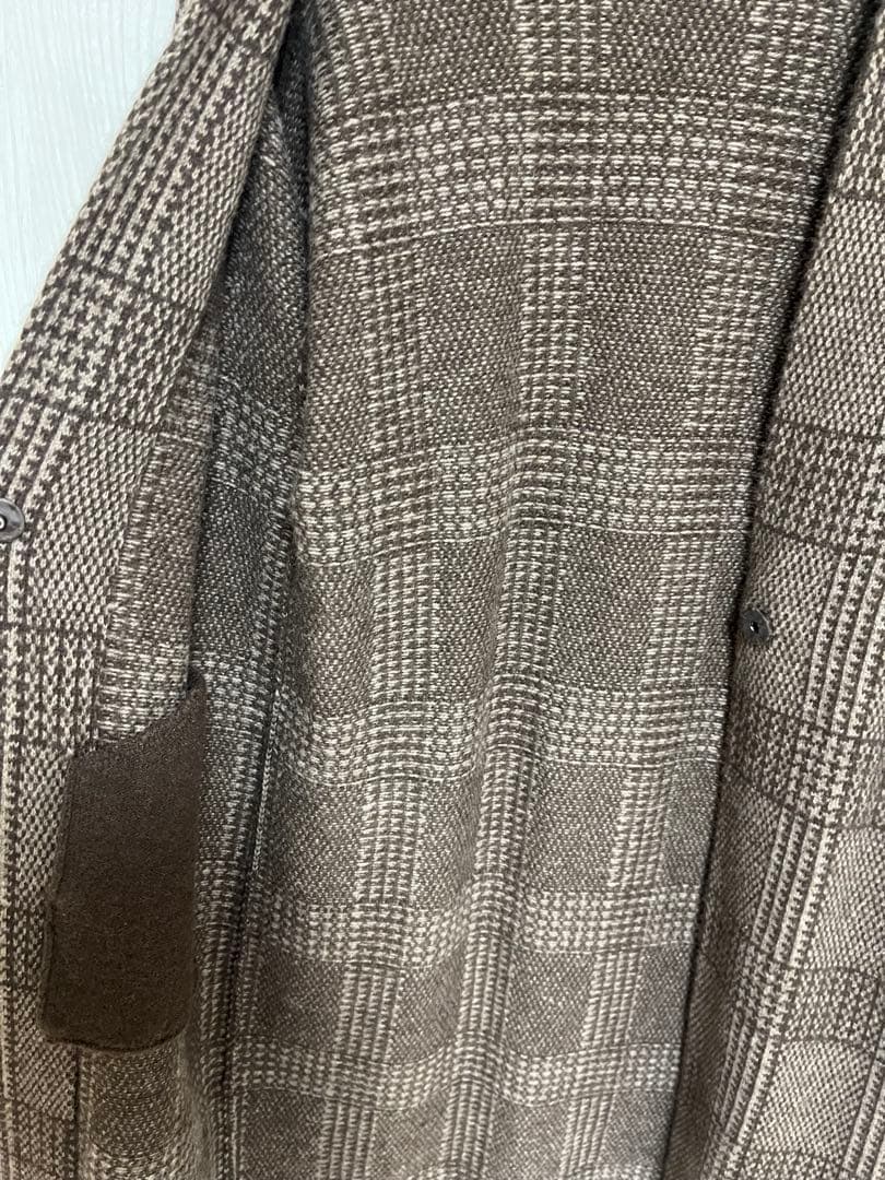 Ｎａｔｕｒｅ’s ネイチャーズ　ヤク100% チェック柄ジャガードコート