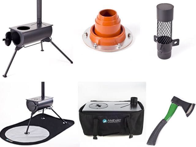 アネヴェイ フロンティア ポータブル薪ストーブ テント用セット冬キャンプ 防災