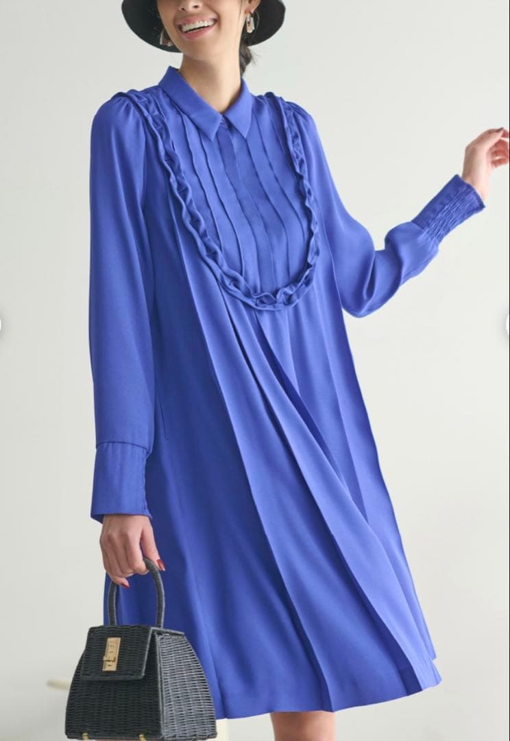 美品　セルフォード Aラインプリーツワンピース