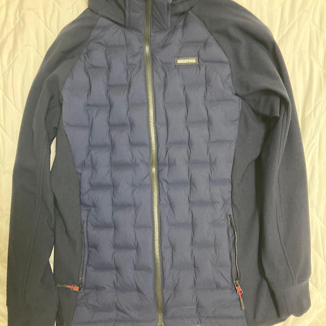 BRIEFING ネイビー フード付きダウンジャケット