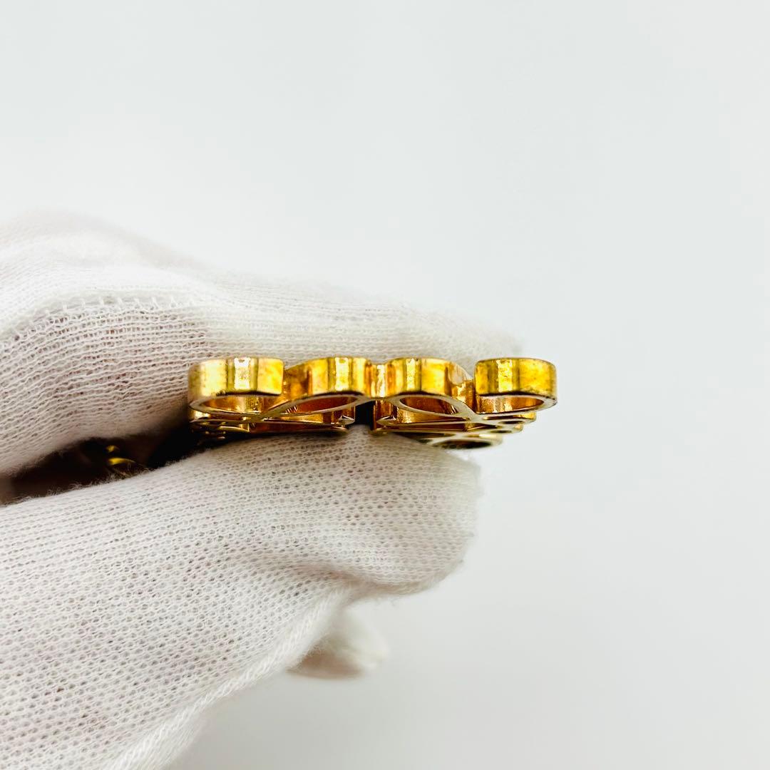 LOEWE ロエベ　キーリング　キーホルダー　チャーム　アナグラム　ゴールド