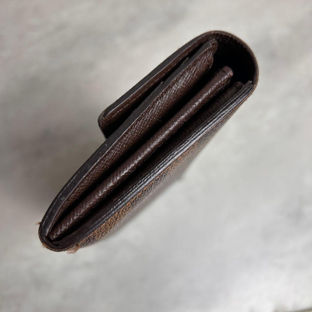 【美品】ルイ ヴィトン ダミエ ポルトフォイユ サラ イニシャルあり長財布