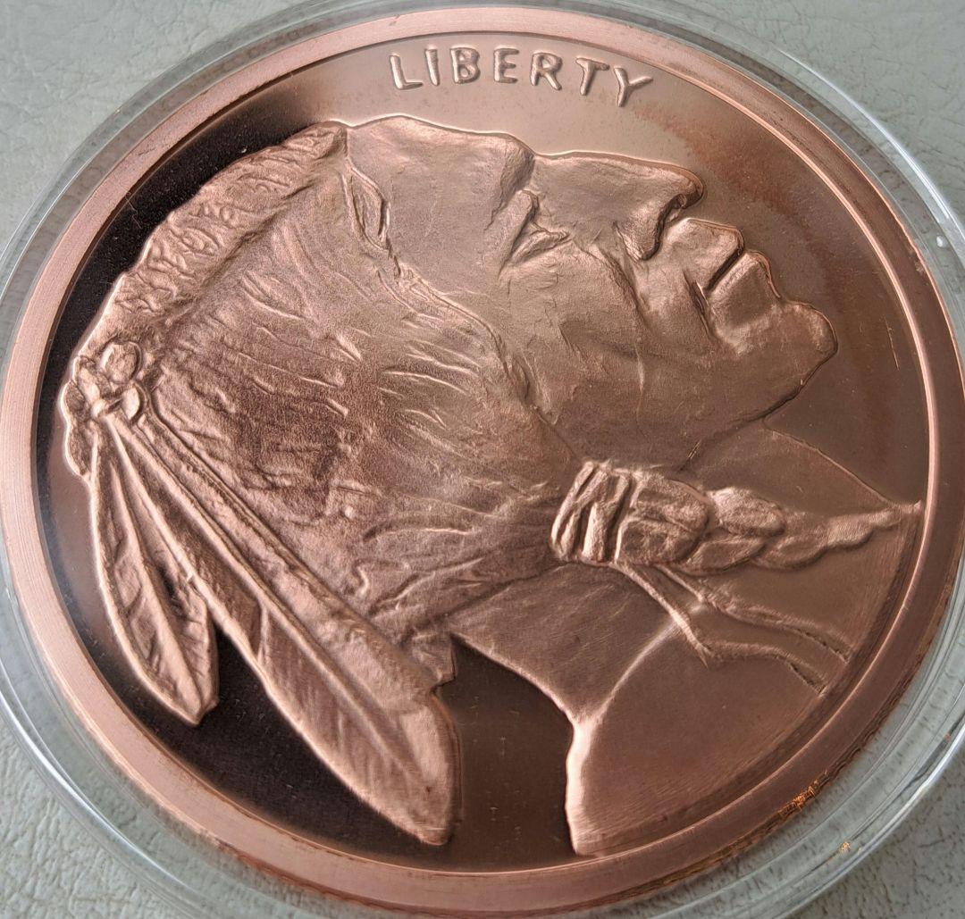 「バッファロ」純銅5オンスメダル