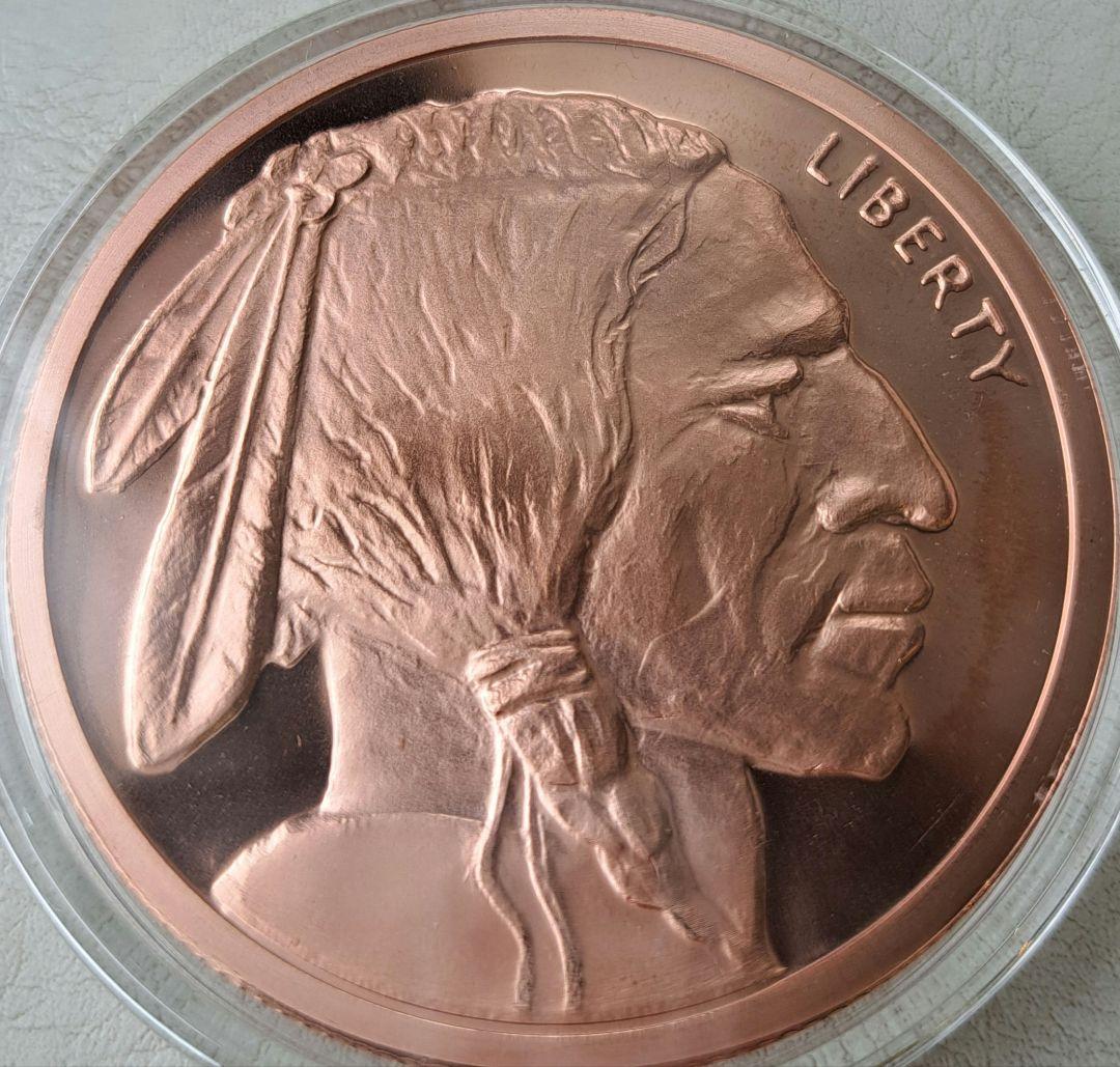 「バッファロ」純銅5オンスメダル