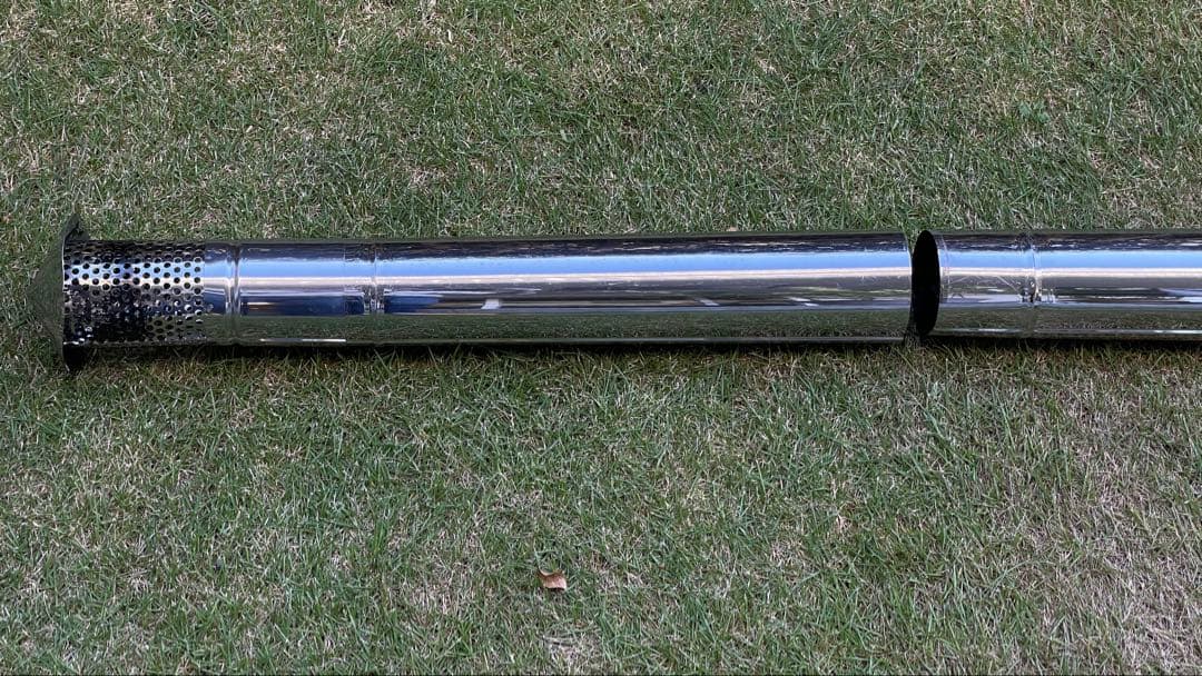 新保製作所・アウトドア専用マトリョーシカ煙突（径１０６mm）＋笠+ガイドリング