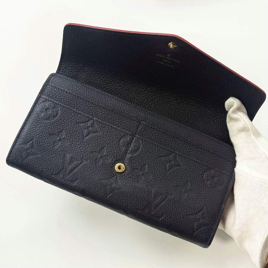 極美品✨ルイヴィトン アンプラント ポルトフォイユサラ 長財布 マリーヌルージュ