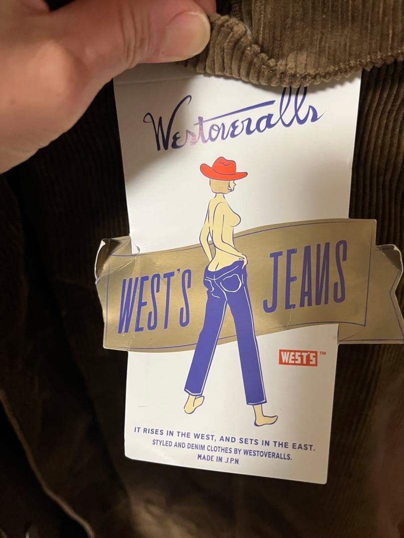 新品未使用タグ付 westoveralls ウエストオーバーオールズ