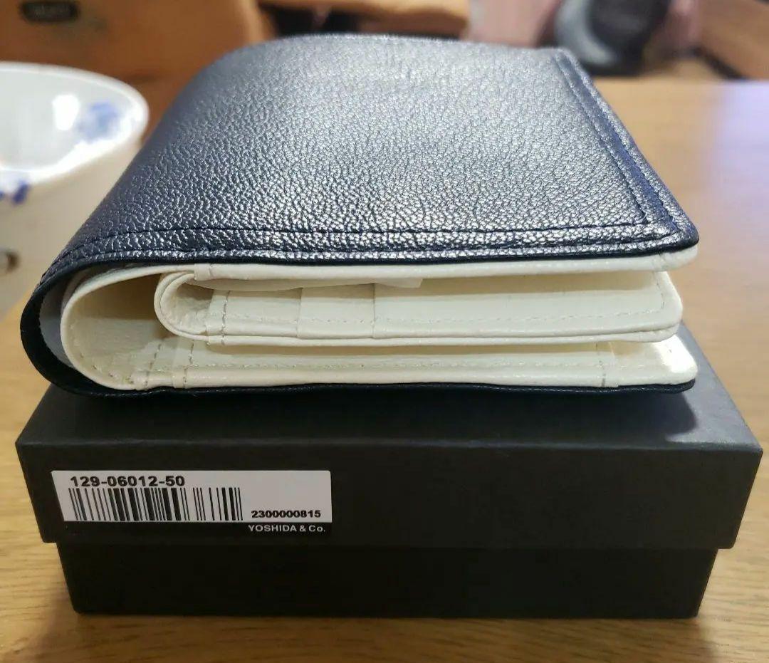 PORTER 二つ折り 財布 ネイビー×ナチュラル 未使用