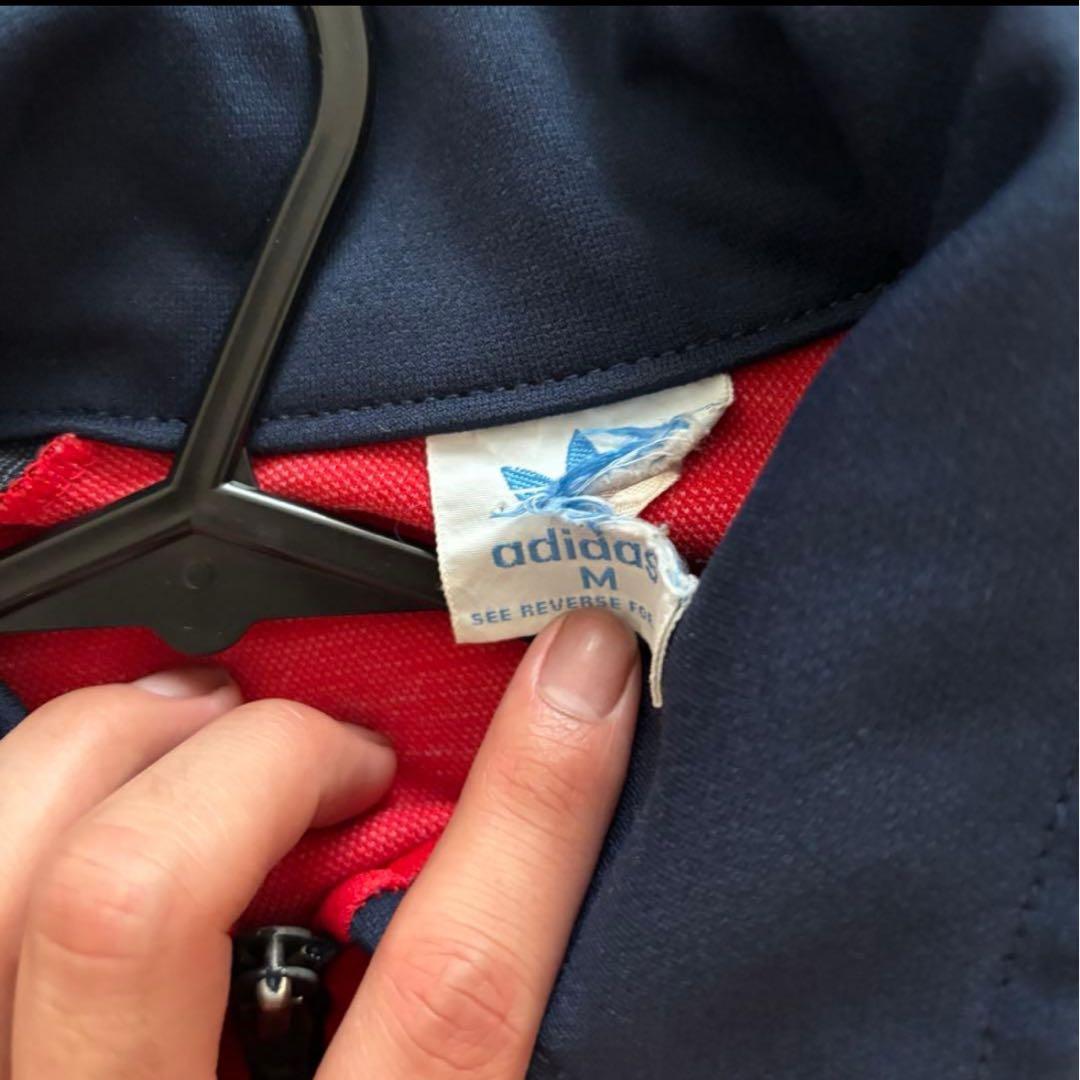 萌*様 80sトラックジャケットoldadidasジャージarchiveグランジ