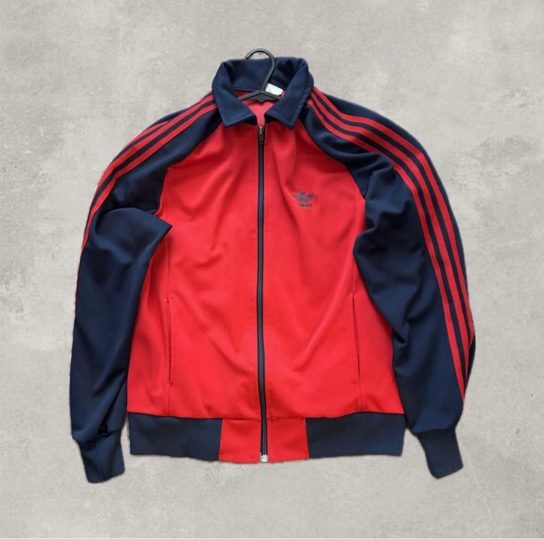 萌*様 80sトラックジャケットoldadidasジャージarchiveグランジ