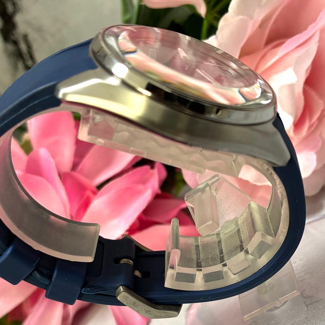 【美品】シチズン 腕時計 Bluetooth ソーラー W410 ネイビー