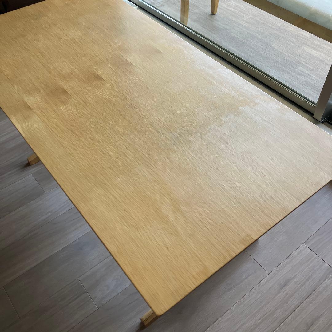 無印良品　ナチュラルウッド シンプルテーブル T字型脚