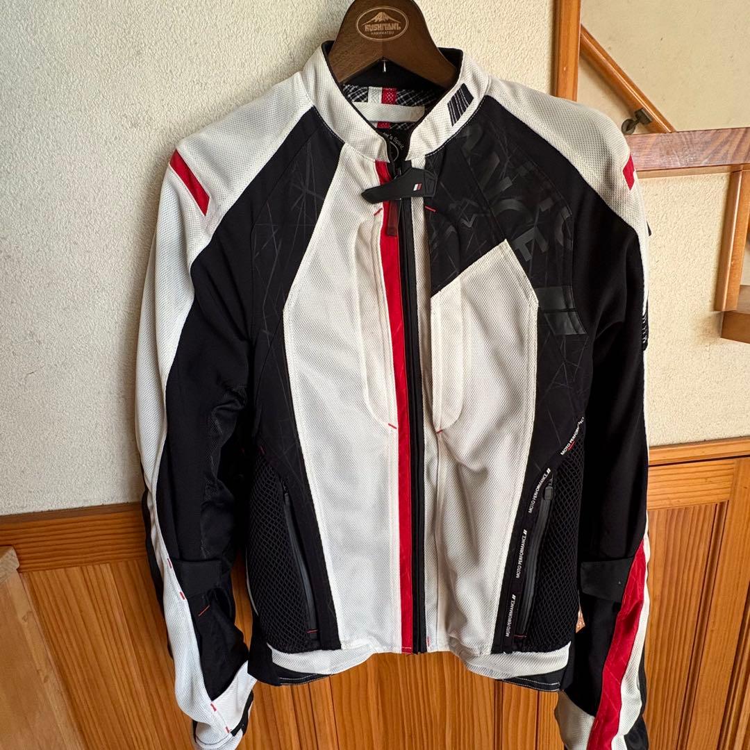 クシタニ バイク用メッシュジャケット 白/黒/赤