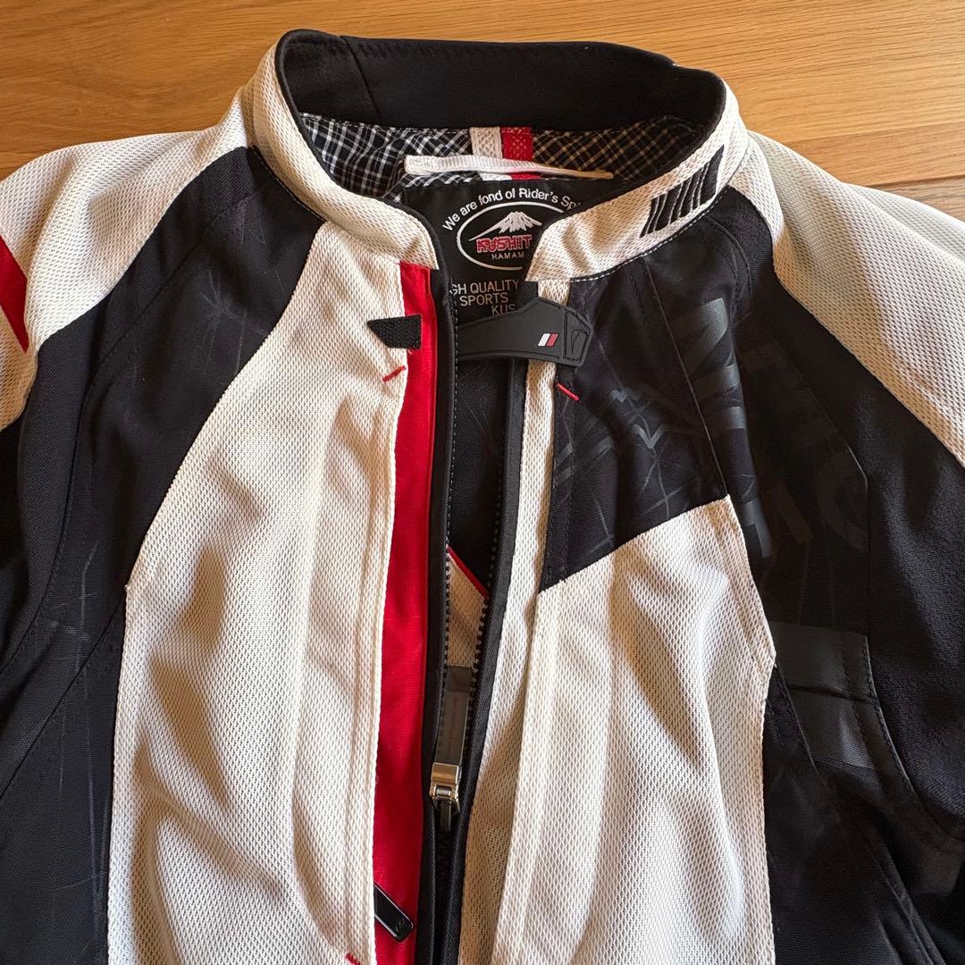クシタニ バイク用メッシュジャケット 白/黒/赤