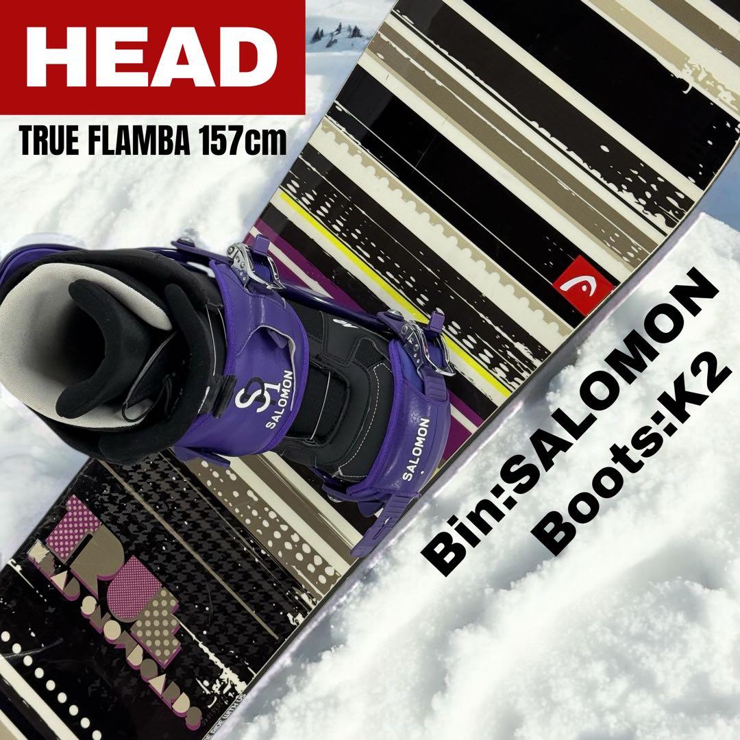 HEAD 157cm メンズ スノーボード 3点セット SALOMON K2