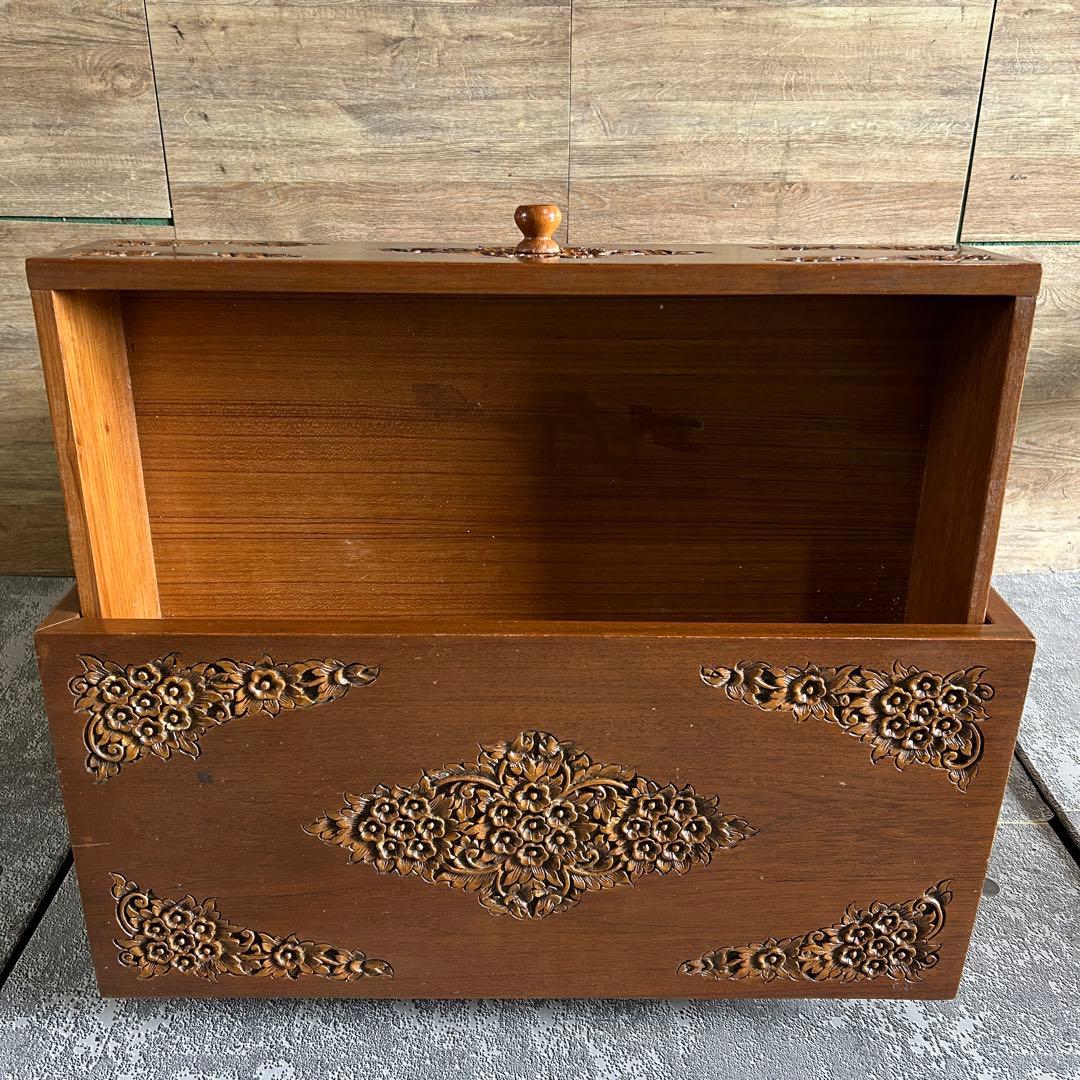꧁木彫り・彫刻家具꧂チェスト たんす タンス 箪笥 収納 洋服 衣服 衣類